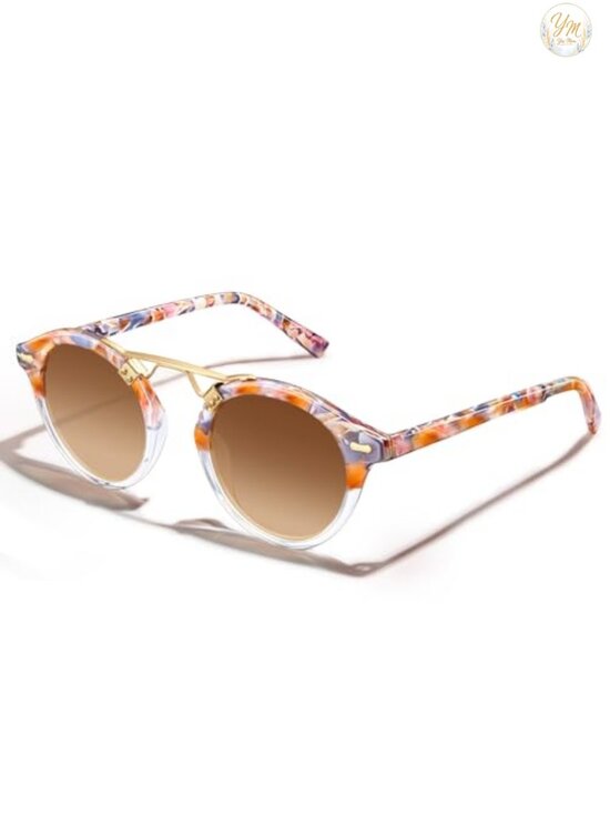 Retro Acetate Polarized Round Sunglasses UV400 Women\'s main image 4